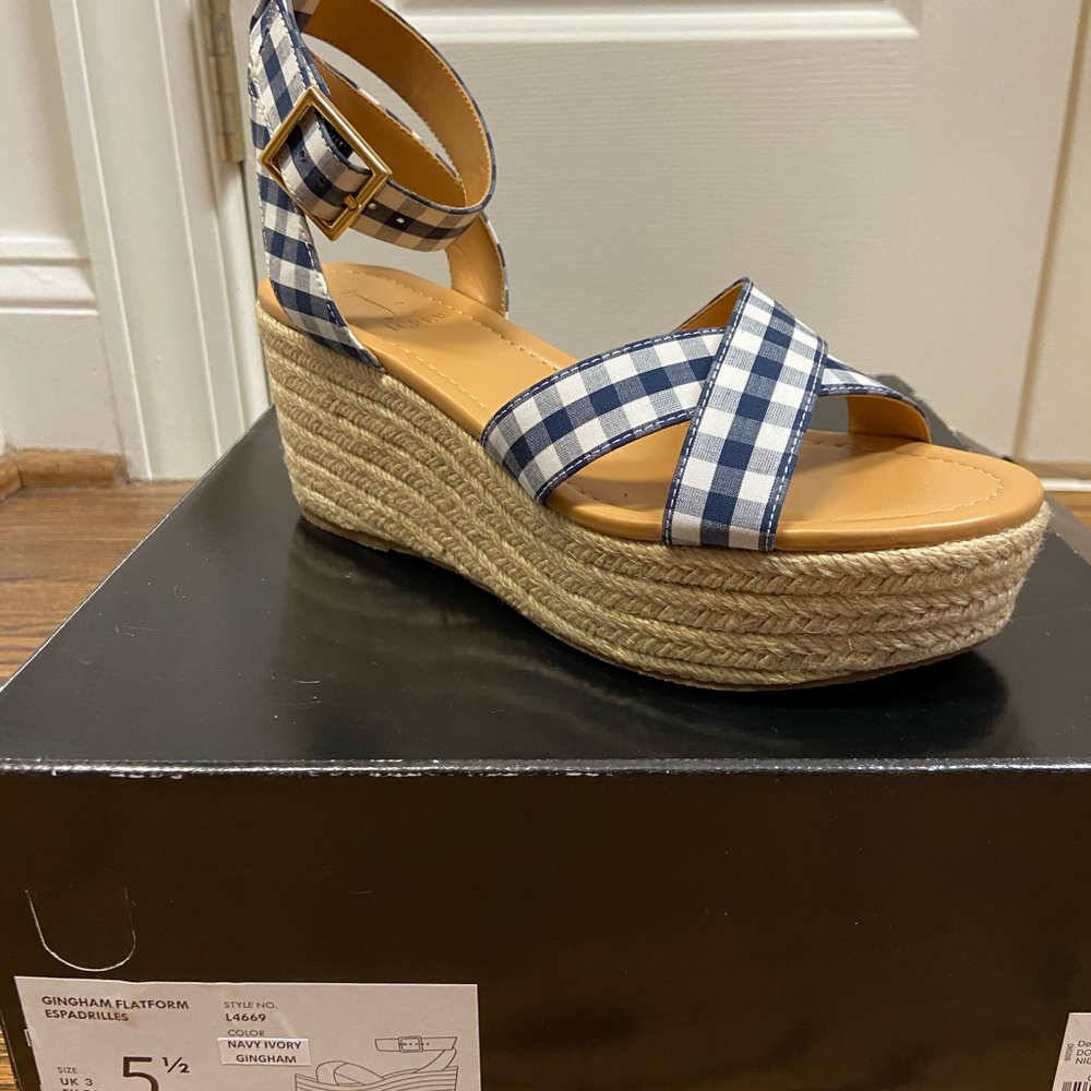 J.Crew navy espadrille sandals